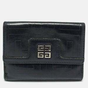 Givenchy Black Monogram Leather Compact Wallet